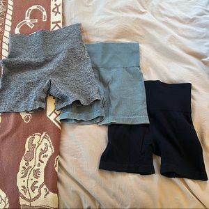 Colsie ribbed biker shorts 3 pc set